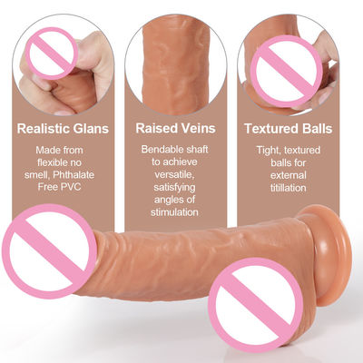 Penis Männlicher Flüssigkeit Silicone Dildo Saugtasse Weiches Ultra Realistisches Dildo Für Frauen
