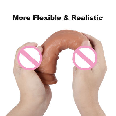 Penis Männlicher Flüssigkeit Silicone Dildo Saugtasse Weiches Ultra Realistisches Dildo Für Frauen