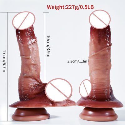 6.7 Zoll kleiner realistischer Dildo 227g brauner Silicone Dildo für Frauen