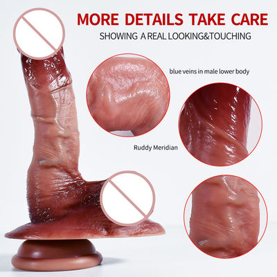 6.7 Zoll kleiner realistischer Dildo 227g brauner Silicone Dildo für Frauen