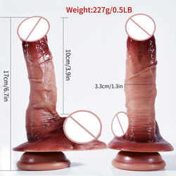 6.7 Zoll kleiner realistischer Dildo 227g brauner Silicone Dildo für Frauen
