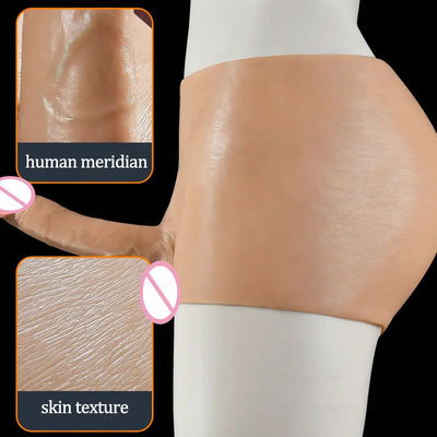 Männer Unterwäsche Männlicher künstlicher Penis Gürtel auf Dildo Hosen Hohl Solid 820g