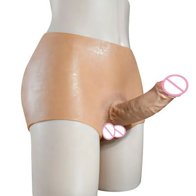 Männer Unterwäsche Männlicher künstlicher Penis Gürtel auf Dildo Hosen Hohl Solid 820g