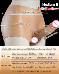 Männer Unterwäsche Männlicher künstlicher Penis Gürtel auf Dildo Hosen Hohl Solid 820g