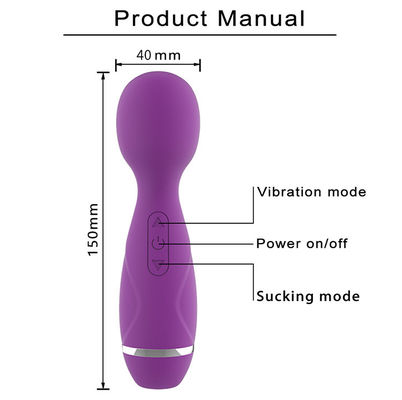 Mini-Wireless Japan AV-Stift Mädchen Muschi Saugen Schwarze Massage-Stift Vibrator