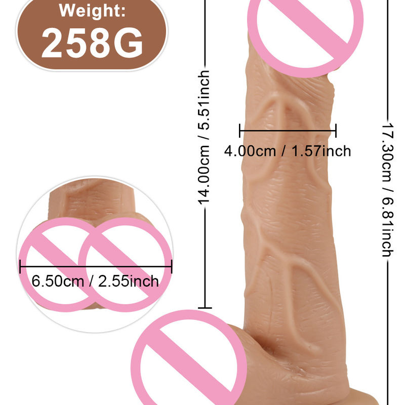 5.3 Zoll Vibrator Erwachsenenspielzeug realistischer großer Dildo Silikon Penis für Erwachsene