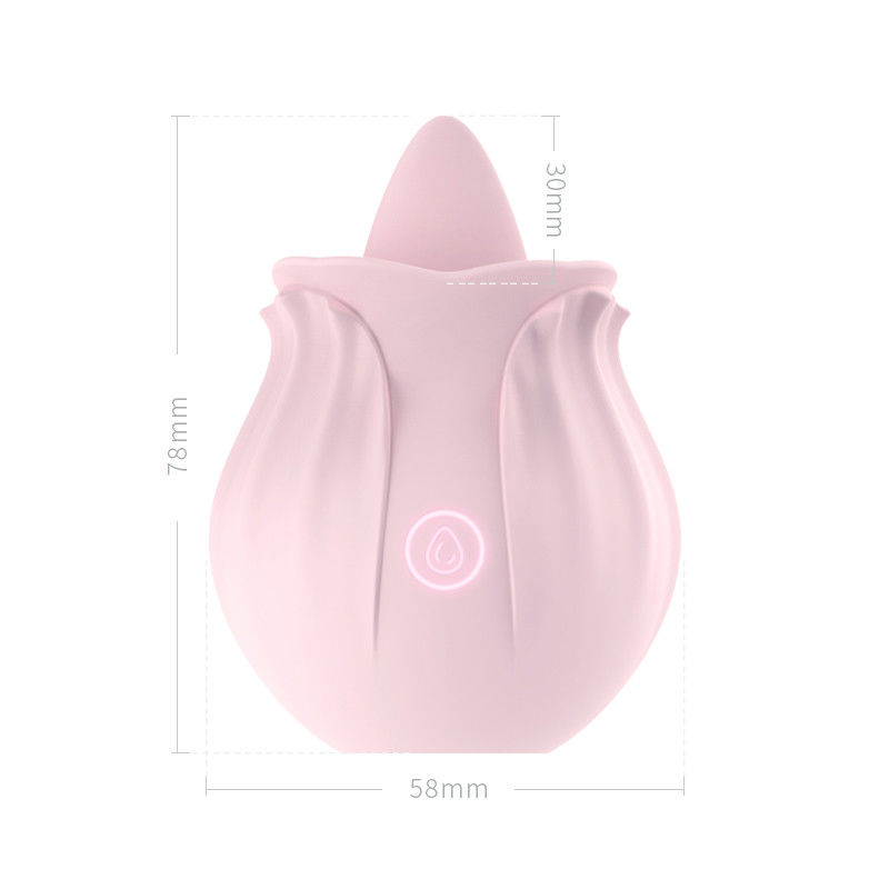 360g Zunge Vibrator Erwachsene Spielzeug Vibrator Sex-Spielzeug Vagina Saugen rosa Blume geformt