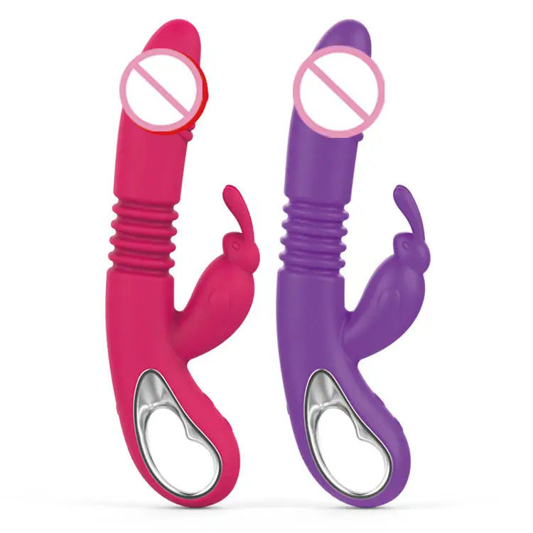 12 Frequenz Vibrator Sexspielzeug USB Wiederaufladbarer weiblicher Stimulator Dildo Teleskopheizung