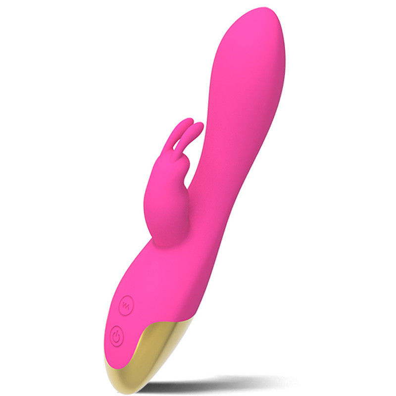 Wiederaufladbares G-Punkt-Sex-Spielzeug Wasserdichtes Kaninchen-Klitoris-Massager Vibrator für Frauen