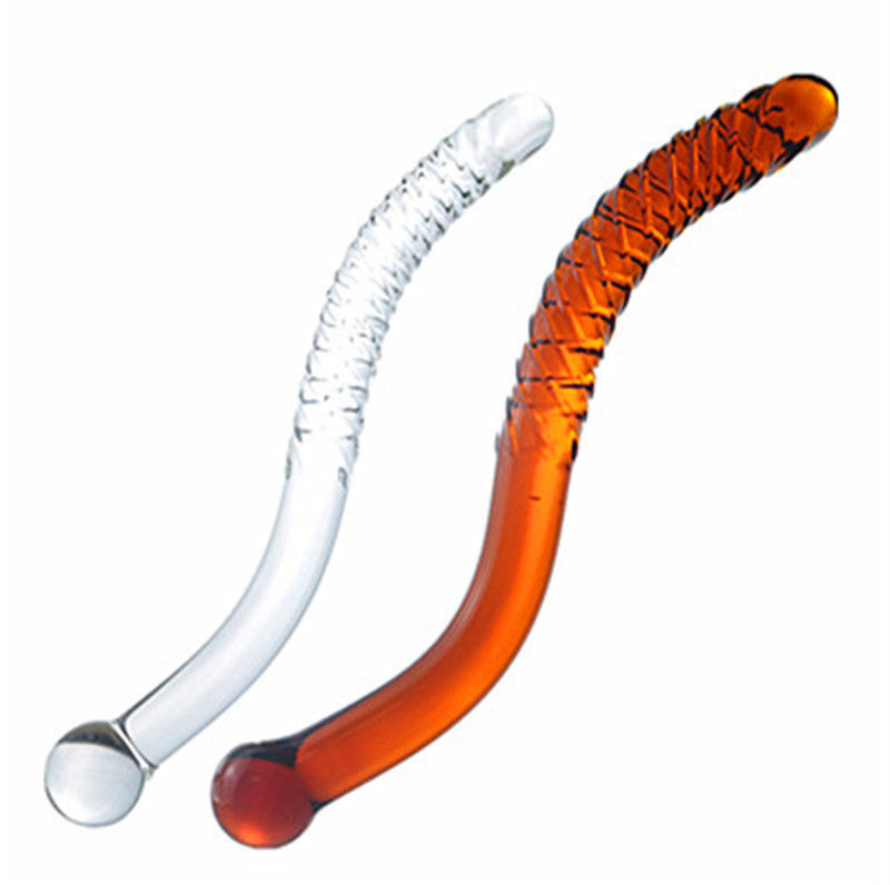 Hochwertige künstliche handgefertigte Schuss Anal Plug Kristall Kristall Penis Glas Dildo für Vagina